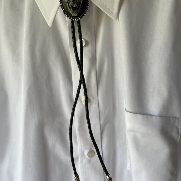 Christmas spider Skull Cameo Pendant Bolo Necklace Lariat Tie Gothic Rockabilly - Picture 12 of 12